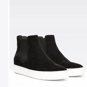 Vince Newlyn Black Suede Platform Waterproof Sneaker (Women's 6.5)